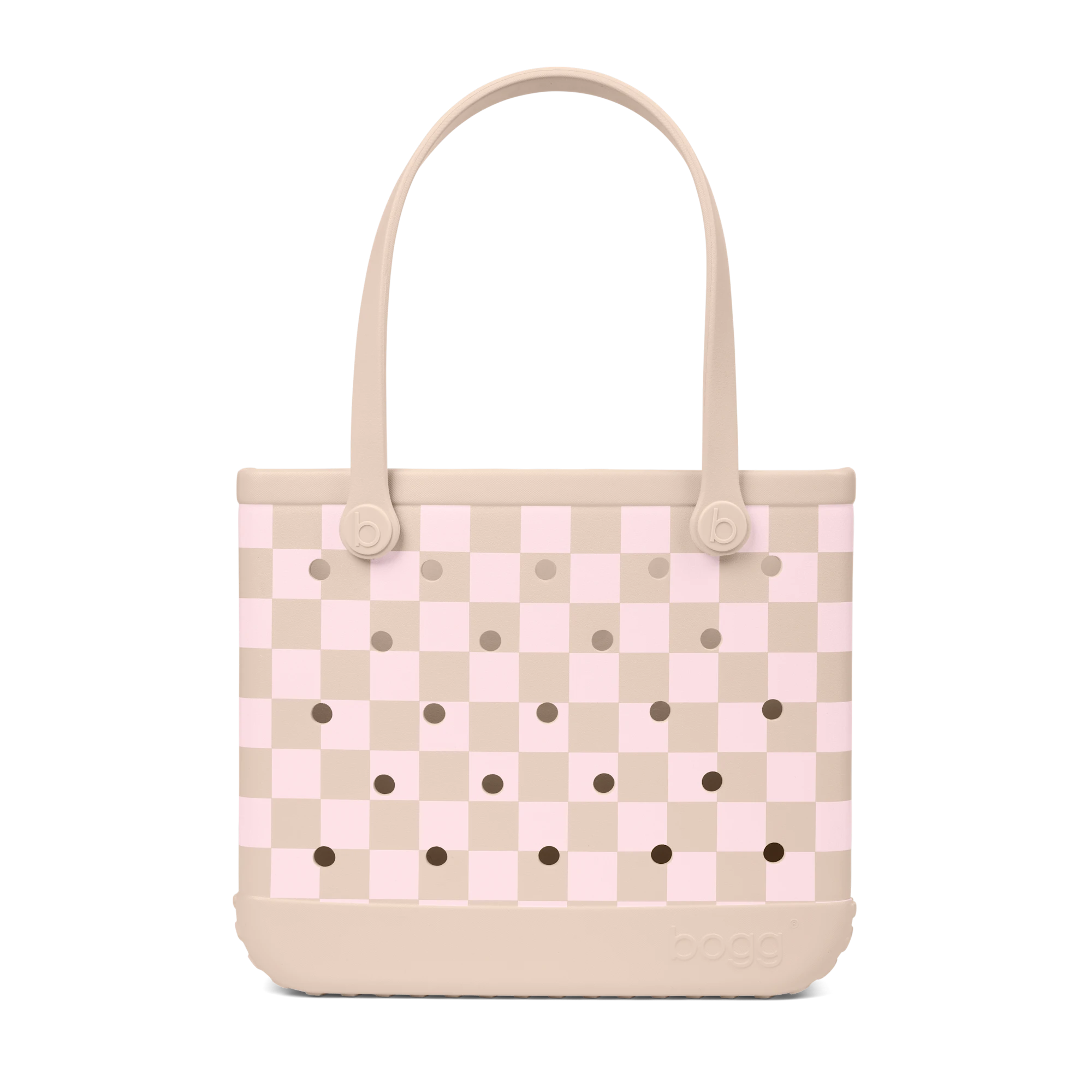Baby Bag - Checkered Linen/ Pink Marshmallow