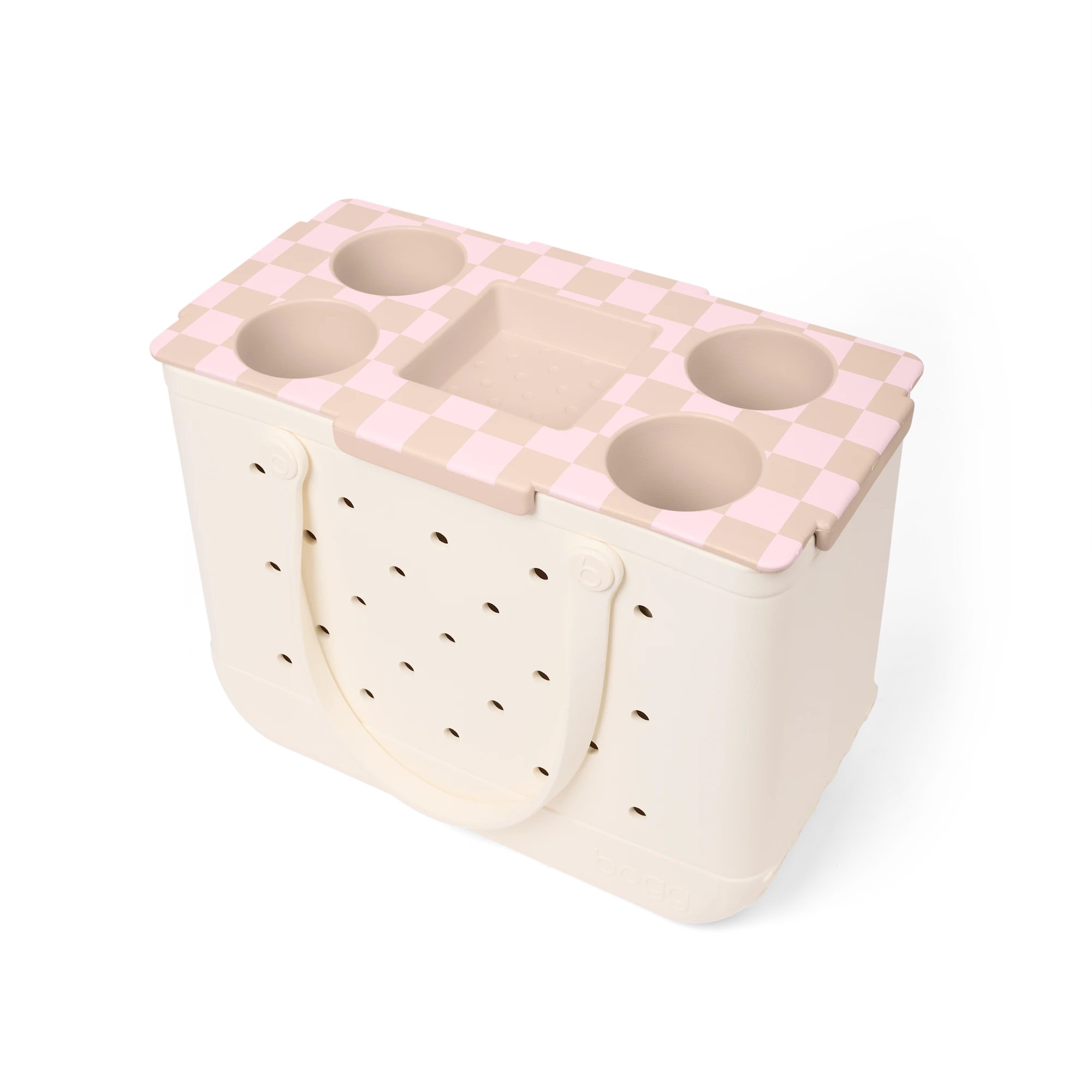 Top o' the to Ya - Checkered Linen/ Pink Marshmallow